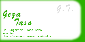 geza tass business card
