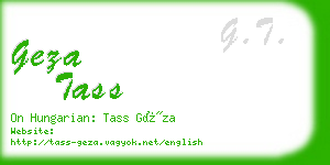 geza tass business card